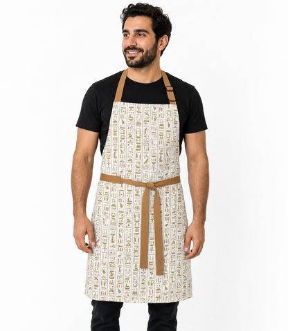 Hieroglyphic bib Apron - Long (Unisex)